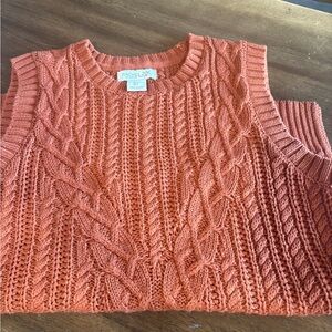 Rachel Zoe Orange Cable Knit Sweater #808